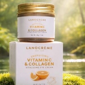 Lanocreme Vitamin C & Collagen‎ Energizing Vitalizing Eye Cream 30g 1oz NEW